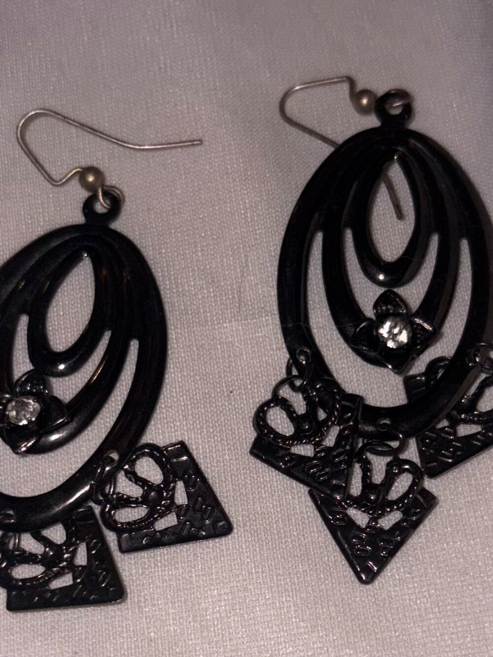 black earrings